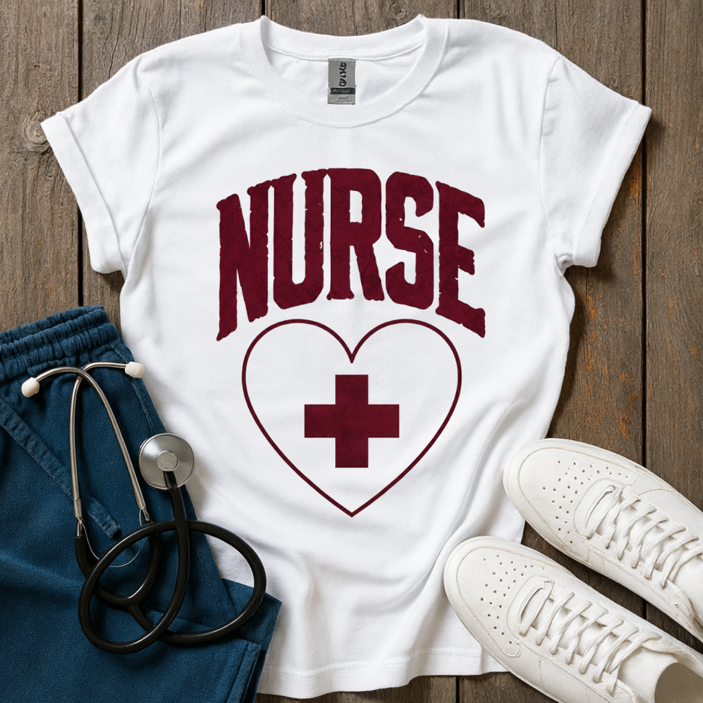 Nurse Heart Cross T-Shirt