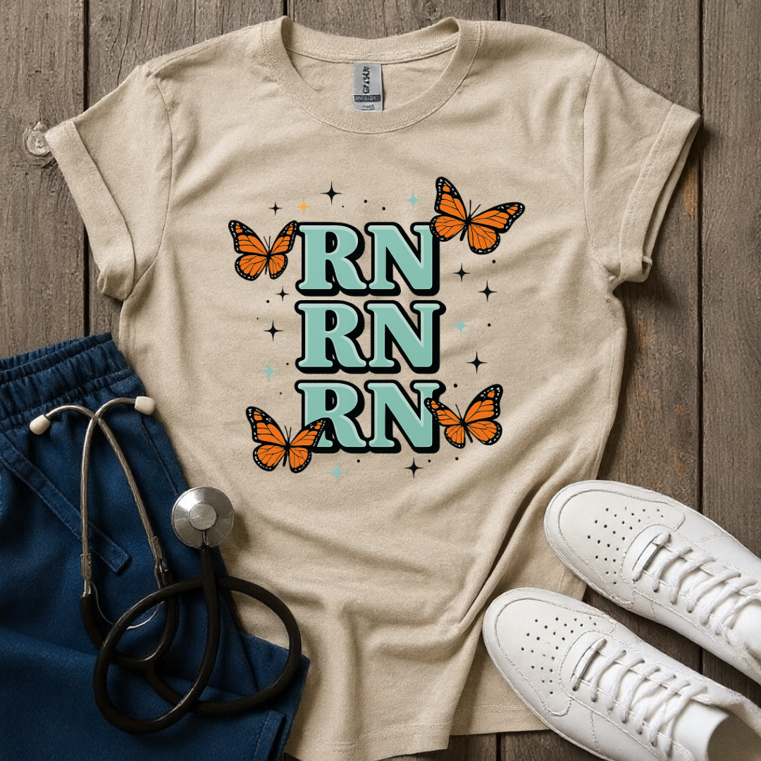 RN And Butterflies T-Shirt