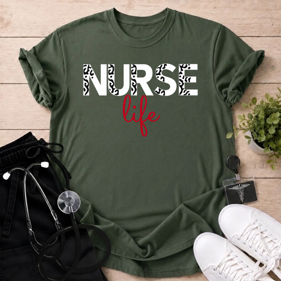 Nurse Life Print T-Shirt