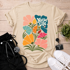 Nurse Life Floral T-Shirt