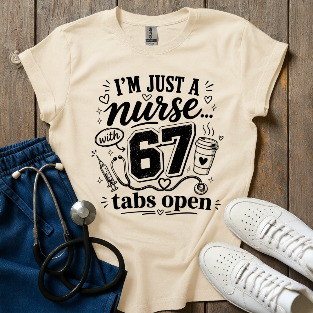 67 Tabs Open T-Shirt