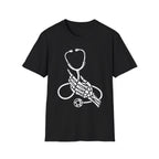 Skeleton Hand Stethoscope T-Shirt