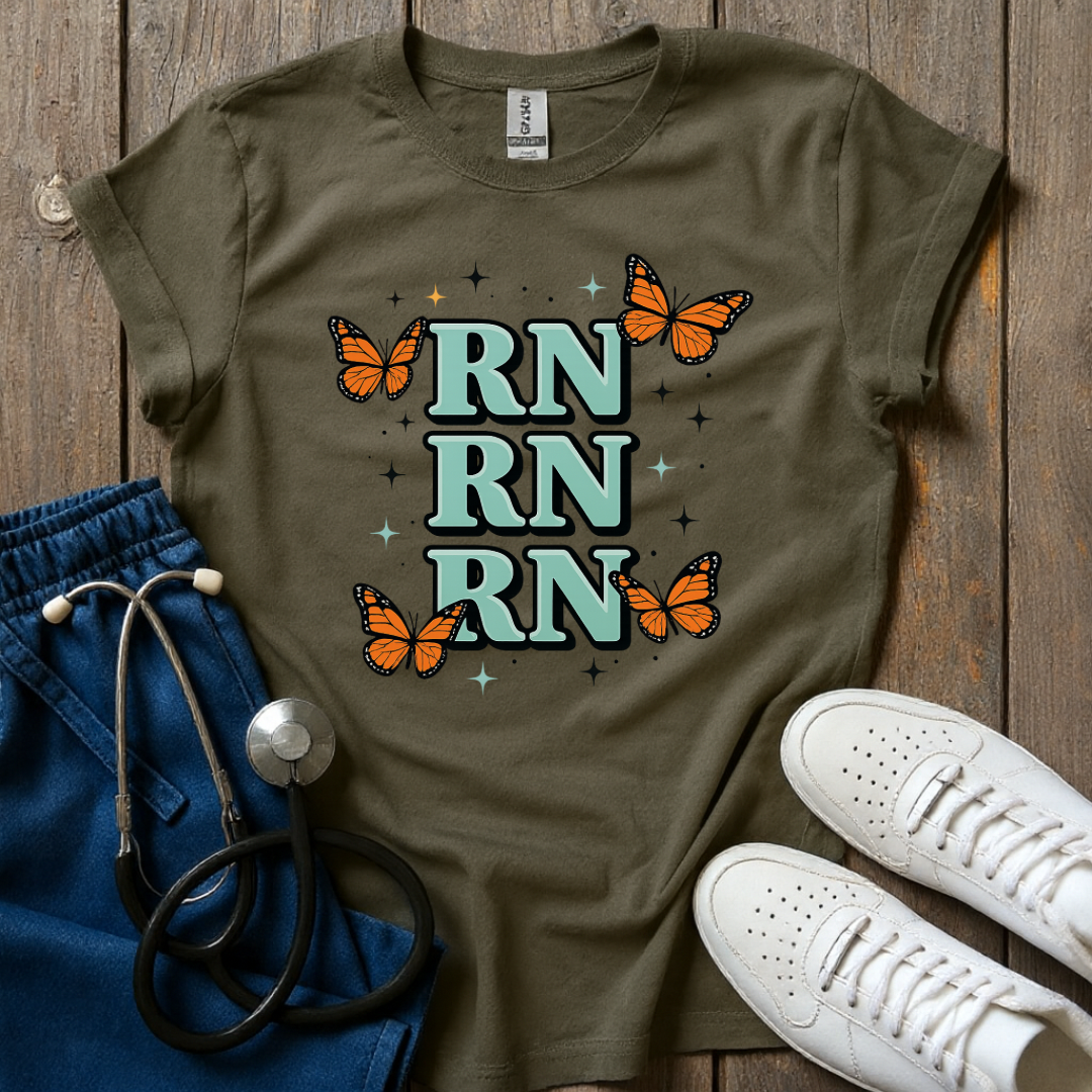RN And Butterflies T-Shirt