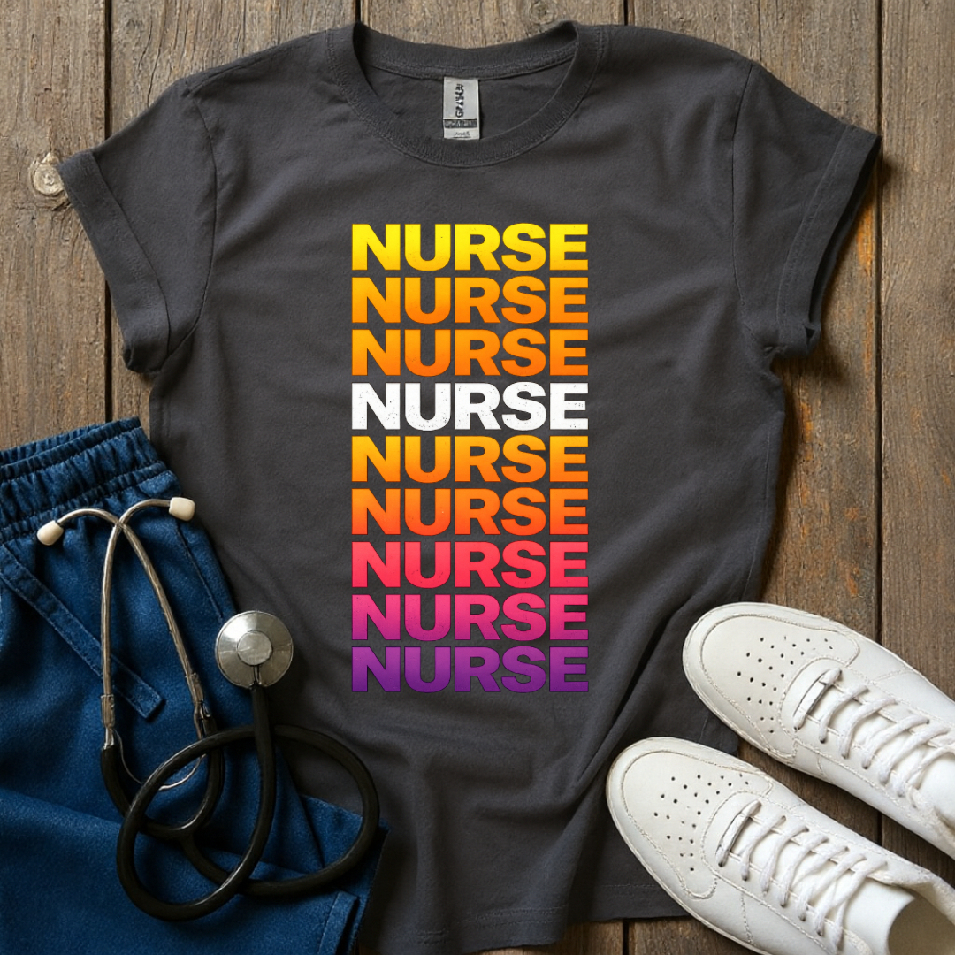 Color Fade Nurse T-Shirt