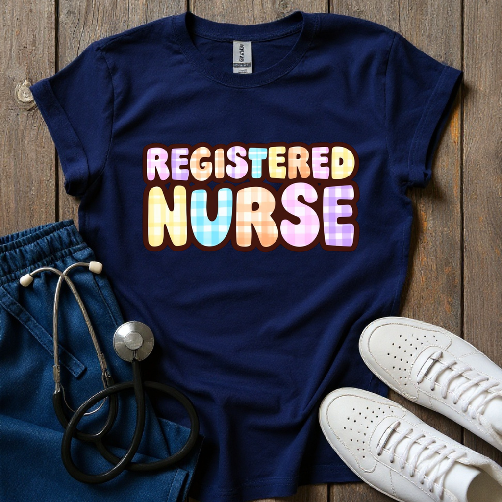 Plaid Nurse T-Shirt