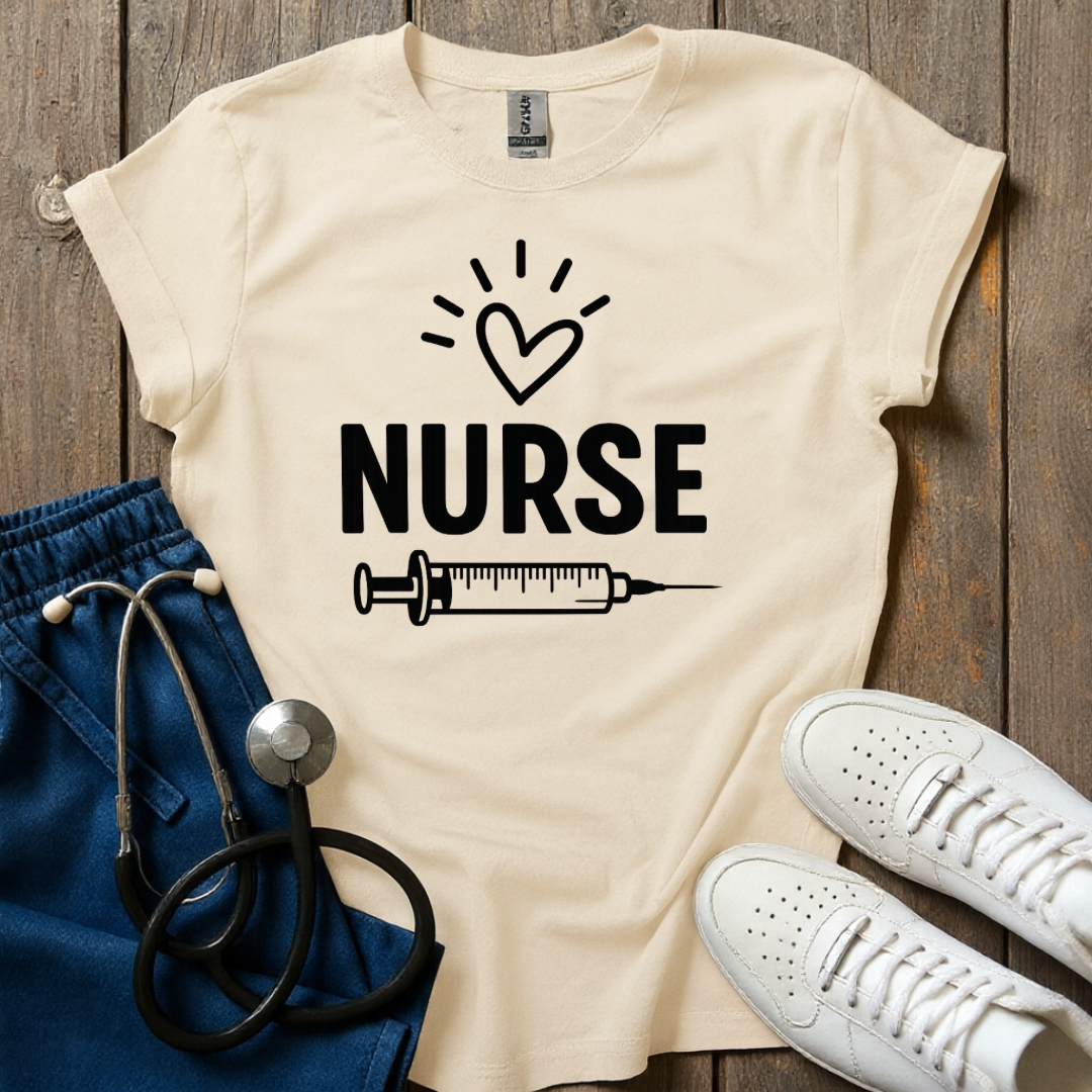 Heart Nurse Syringe T-Shirt