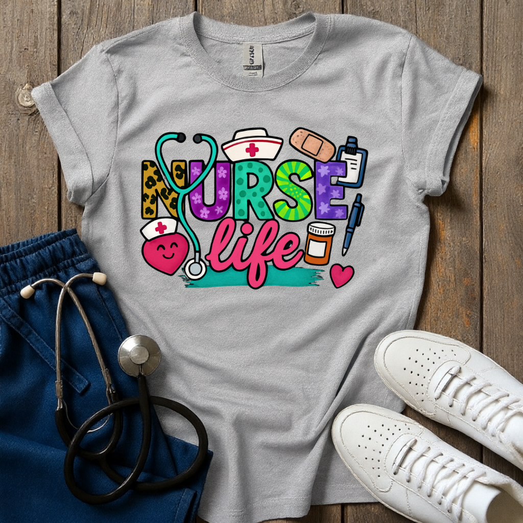 Colorful Nurse Life T-Shirt