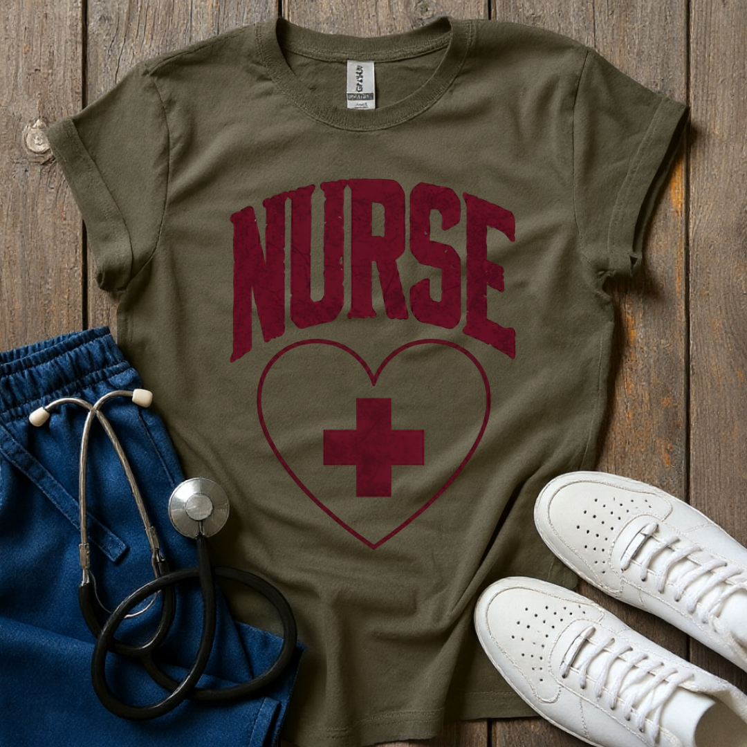 Nurse Heart Cross T-Shirt