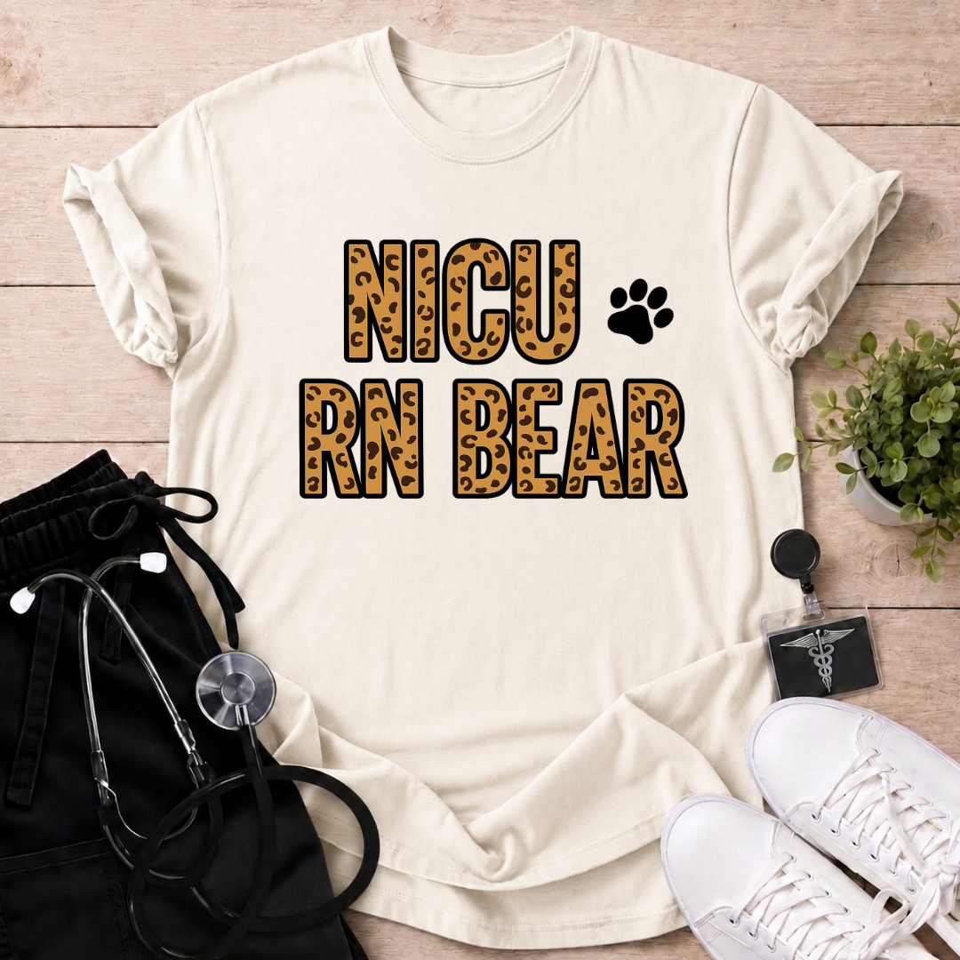 NICU RN Bear T-Shirt