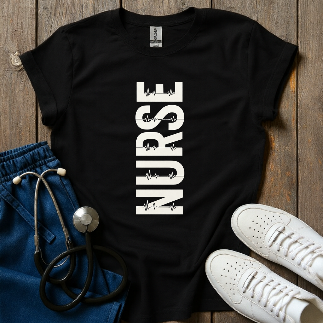 Vertical Nurse Heartbeat T-Shirt