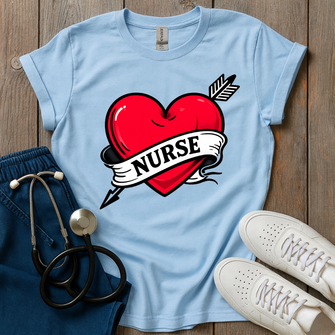 Nurse Arrow Heart T-Shirt