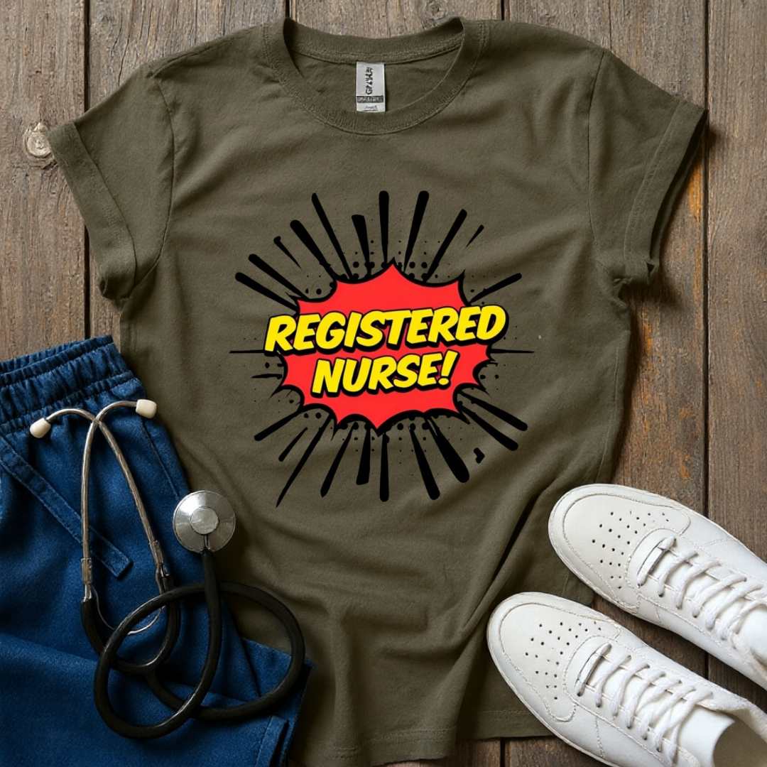 Comic Registered Nurse T-Shirt