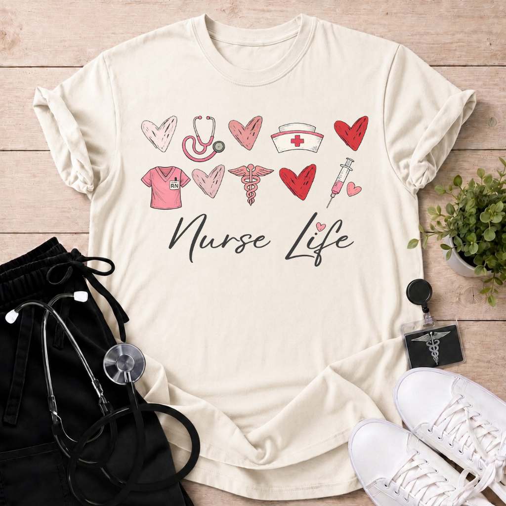 Nurse Life Icons T-Shirt