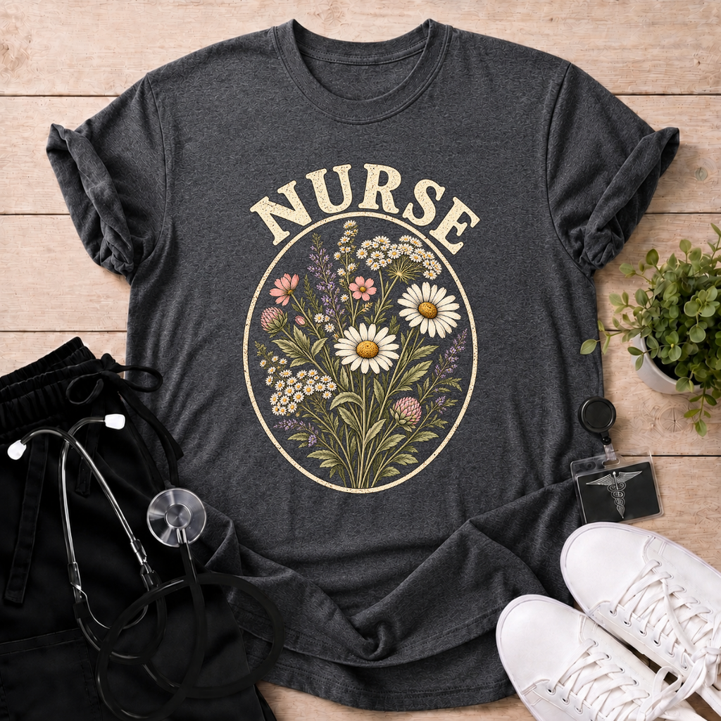 Wildflower Nurse T‑Shirt
