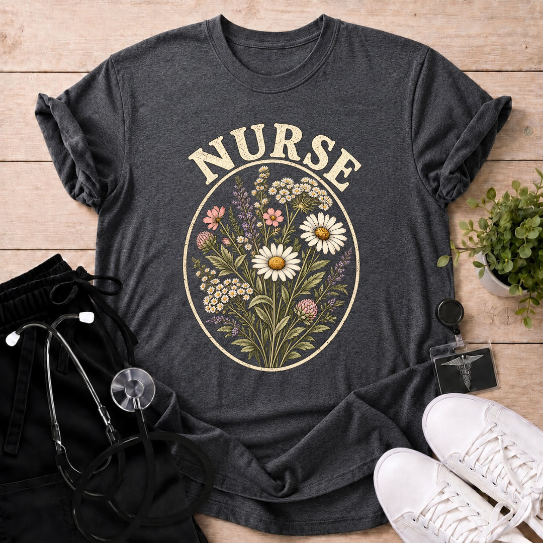 Wildflower Nurse T‑Shirt