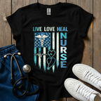 American Teal Nurse Graphic T-Shirt