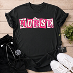 Pink Nurse Letter Cards T-Shirt