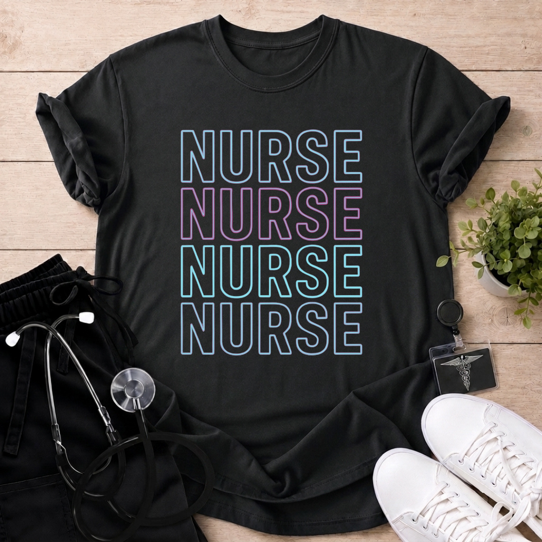 Neon Nurse Stack T-Shirt