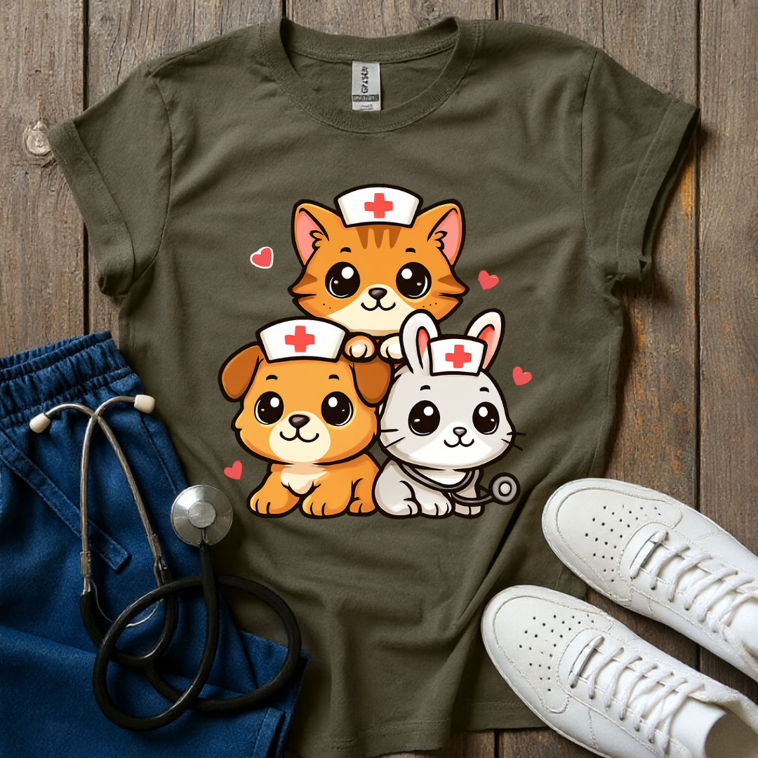 Cute Animal Nurses T-Shirt