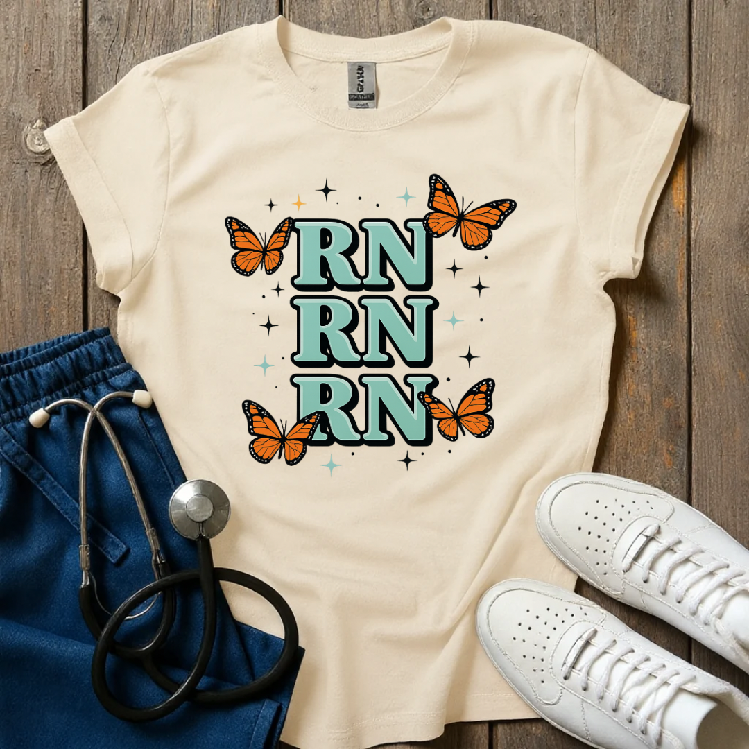 RN And Butterflies T-Shirt