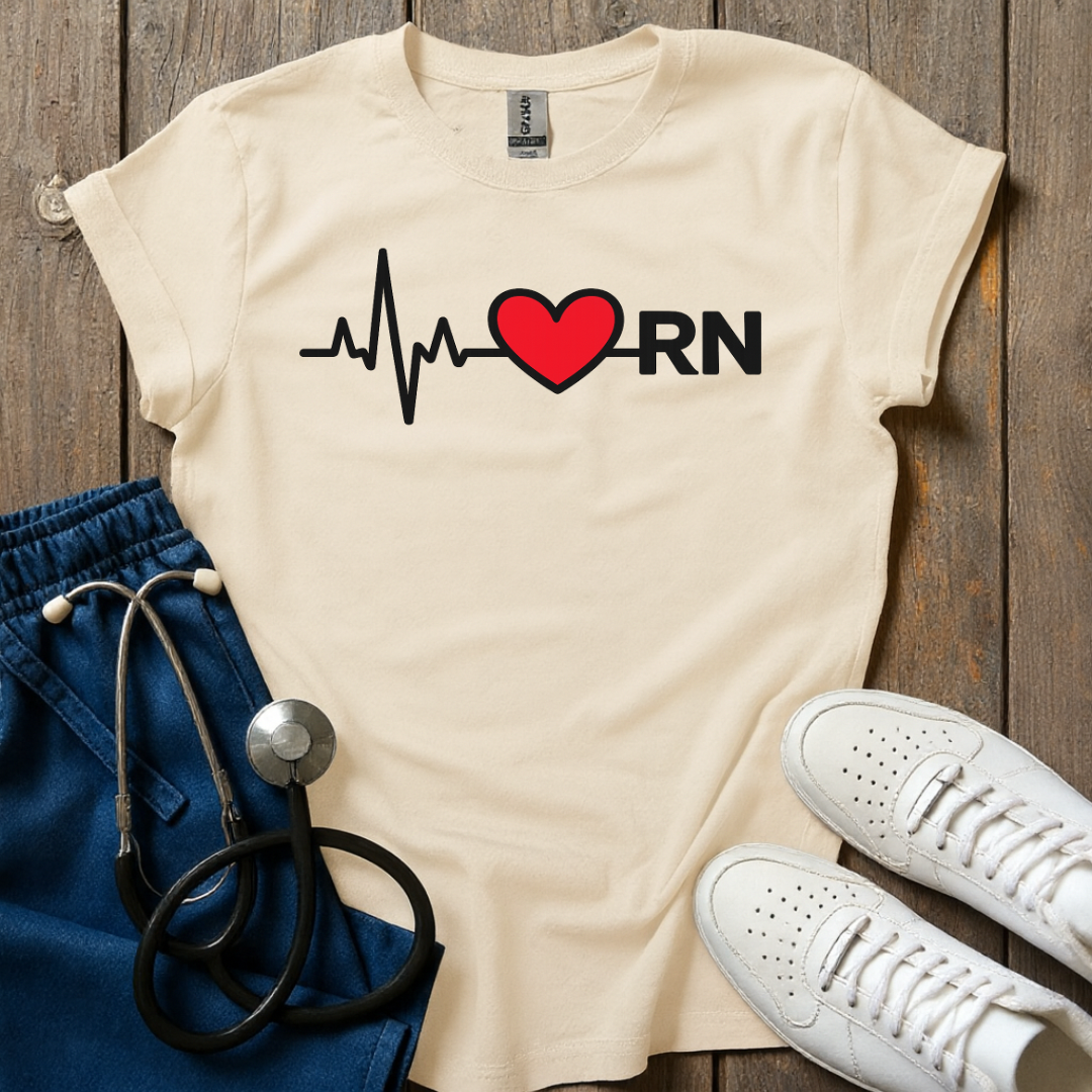 EKG Heart RN T-Shirt