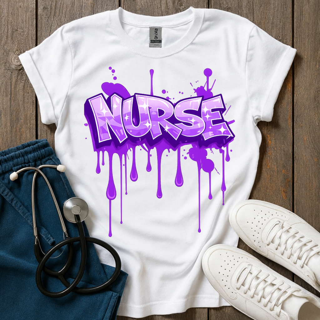 Purple Splash Nurse T-Shirt