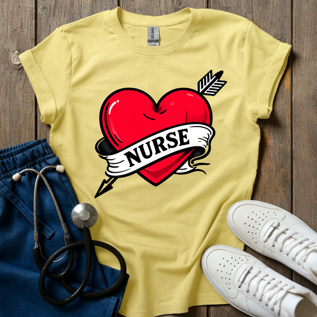 Nurse Arrow Heart T-Shirt