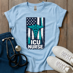 ICU Nurse Flag T-Shirt