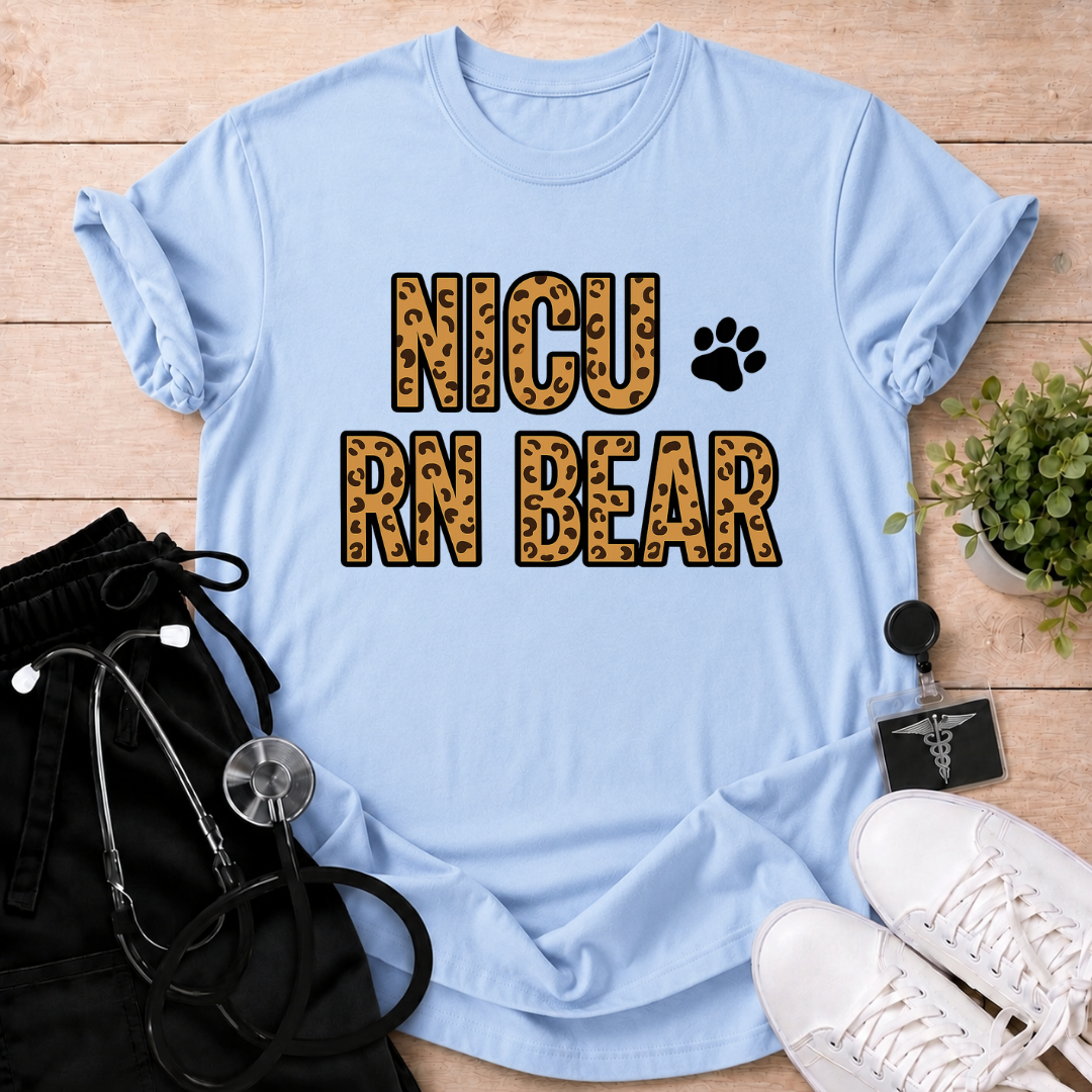 NICU RN Bear T-Shirt