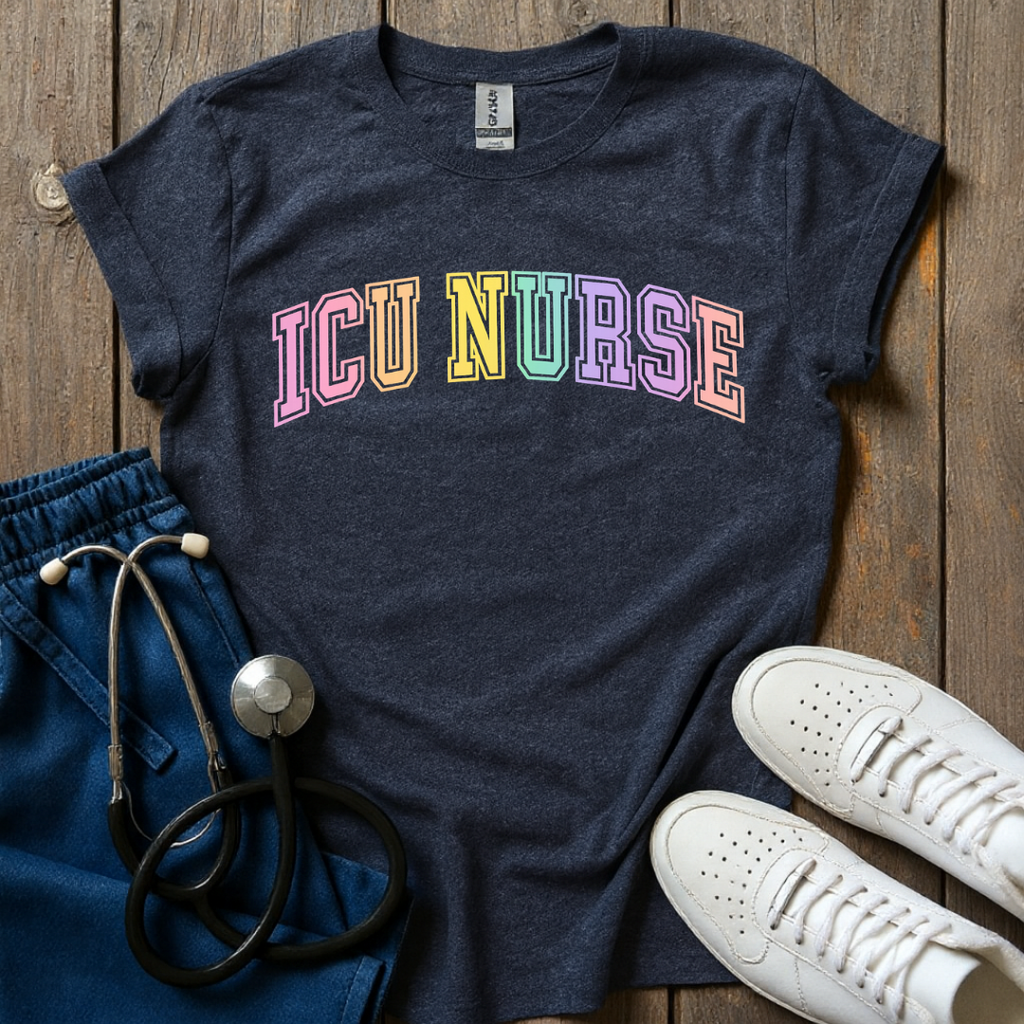 Pastel ICU Nurse T-Shirt