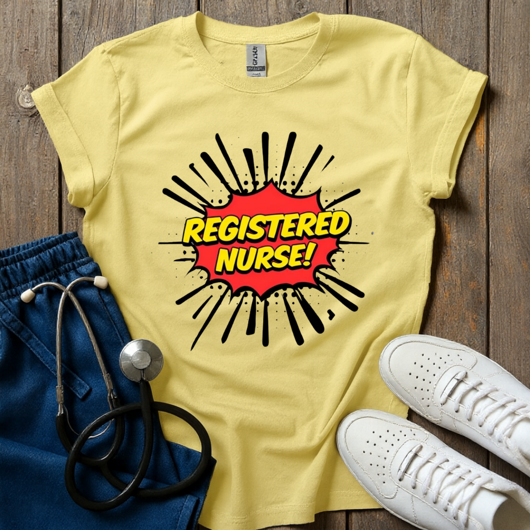 Comic Registered Nurse T-Shirt