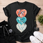 Watercolor Heart Trio T-Shirt