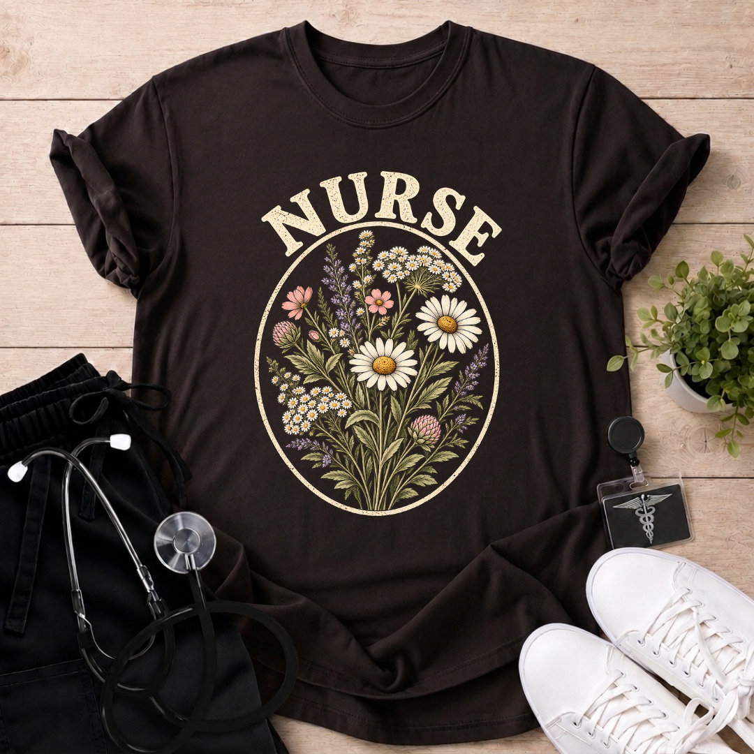 Wildflower Nurse T‑Shirt