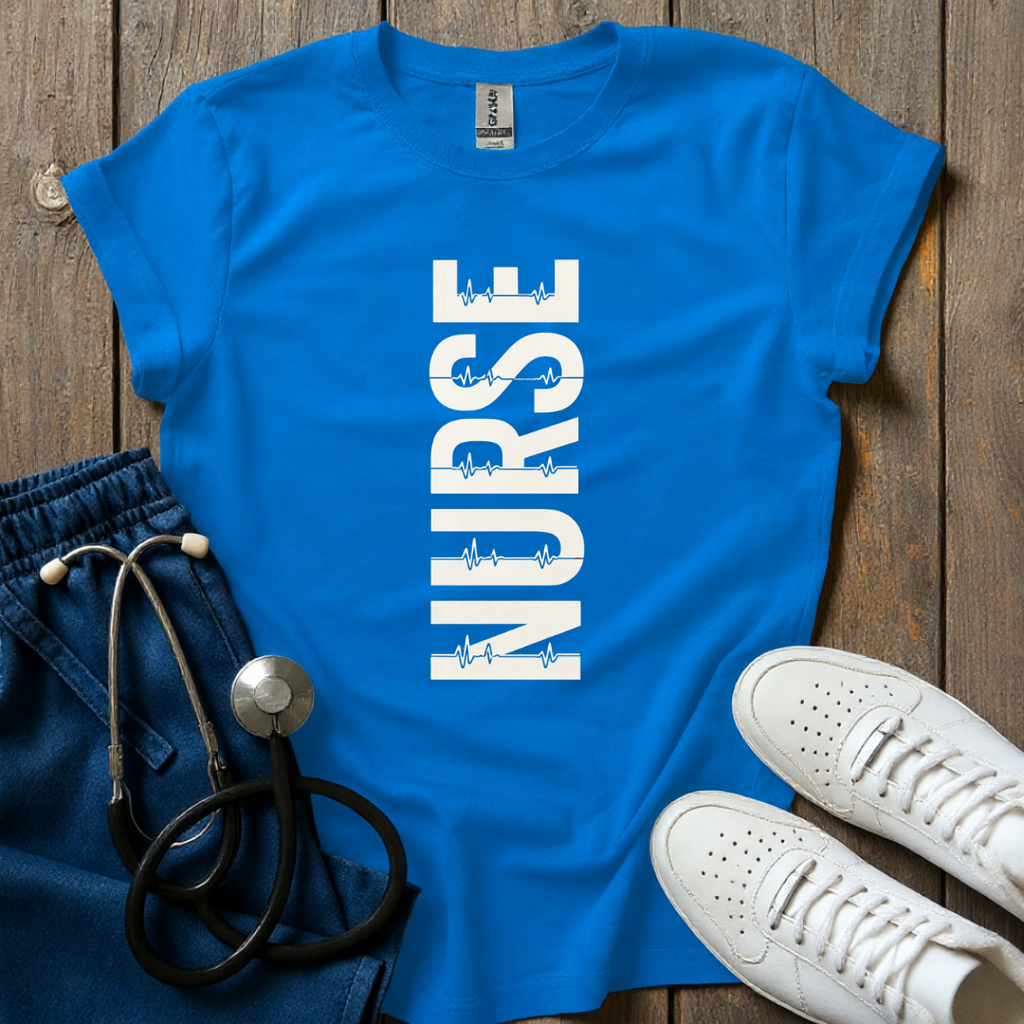 Vertical Nurse Heartbeat T-Shirt