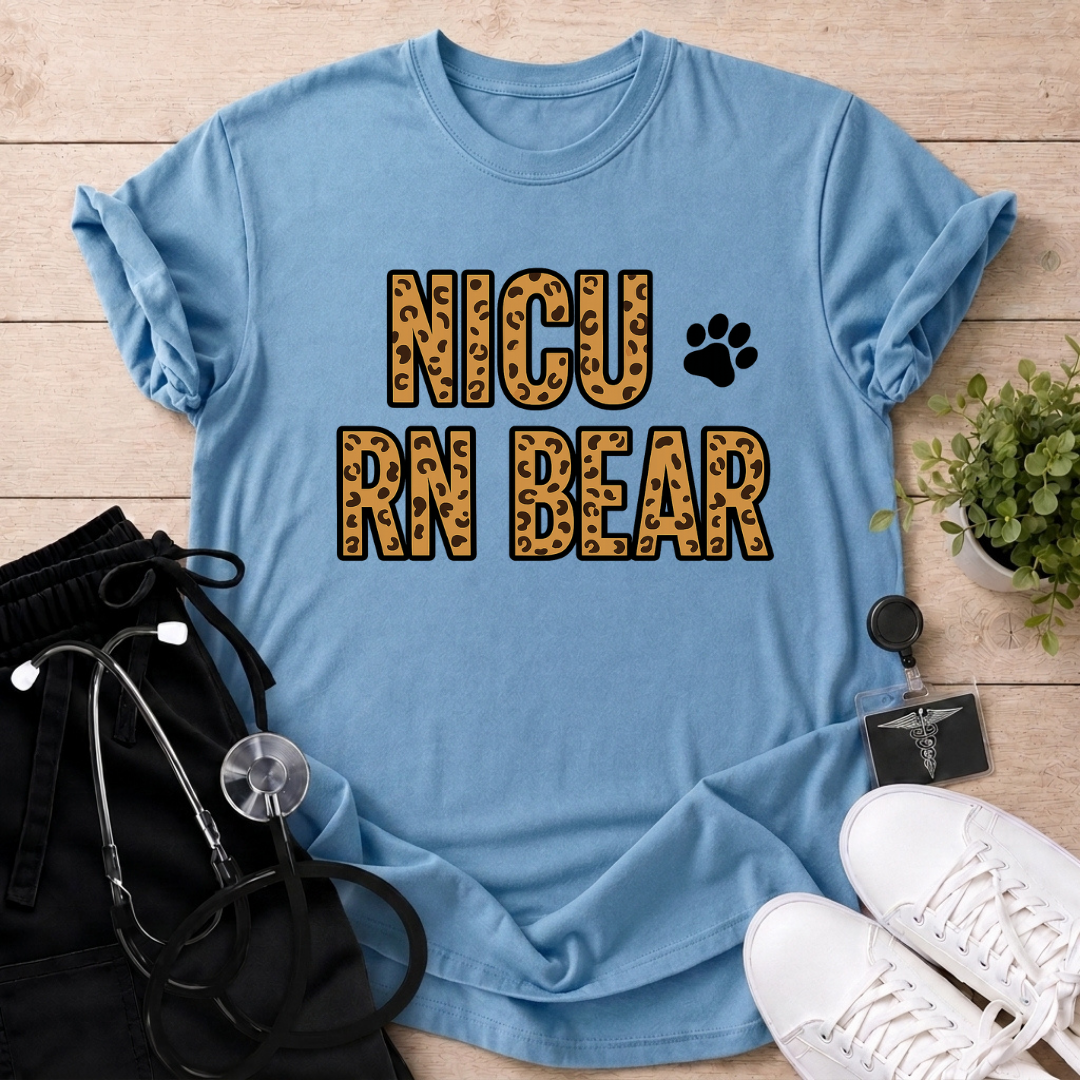 NICU RN Bear T-Shirt