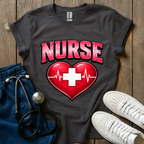 Red Nurse Heart T-Shirt