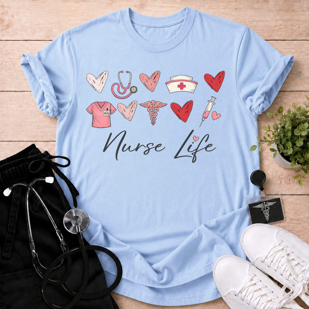 Nurse Life Icons T-Shirt