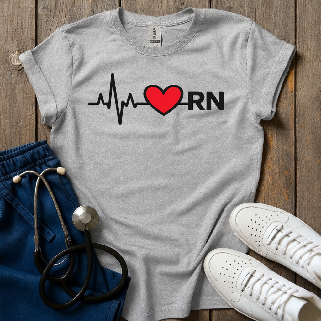EKG Heart RN T-Shirt