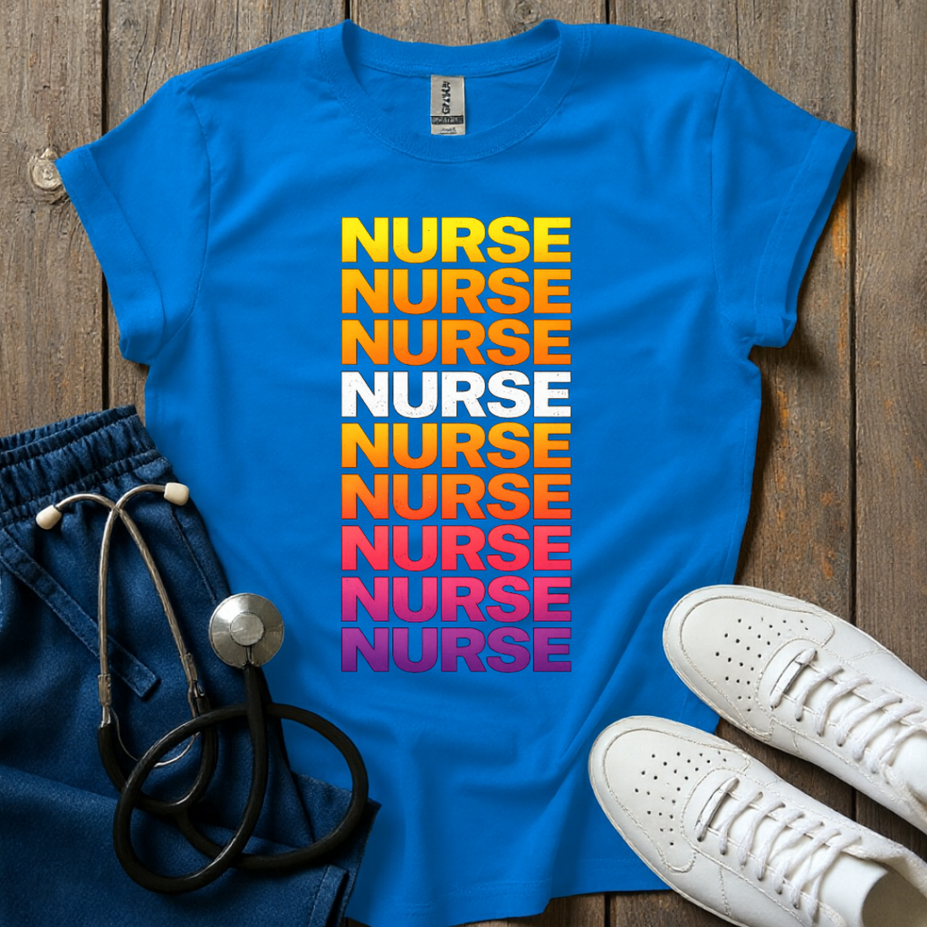 Color Fade Nurse T-Shirt