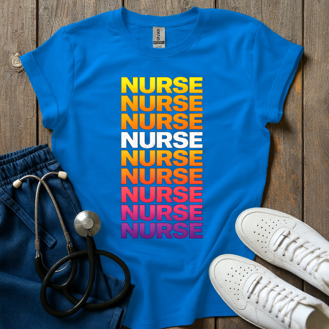 Color Fade Nurse T-Shirt
