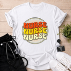 Nurse x3 Retro Bubble T-Shirt