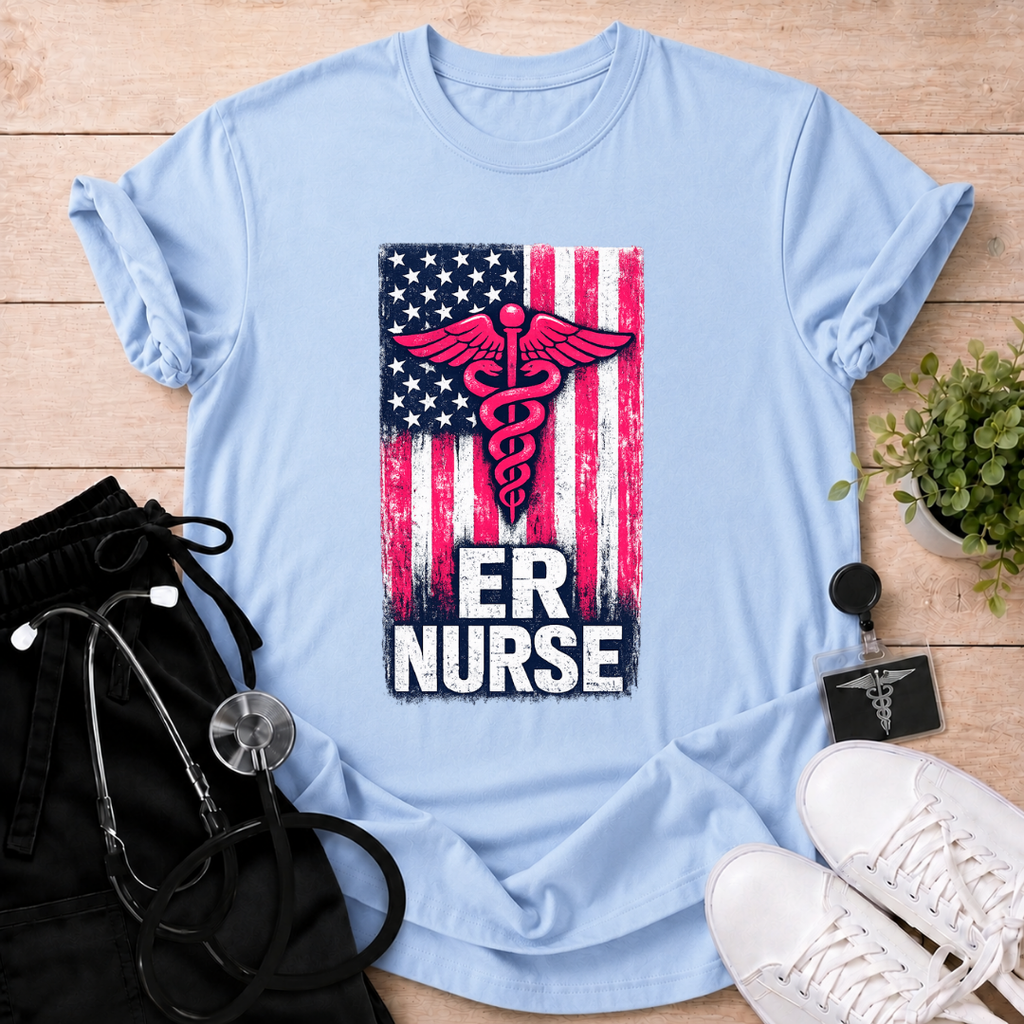 ER Nurse Flag T-Shirt