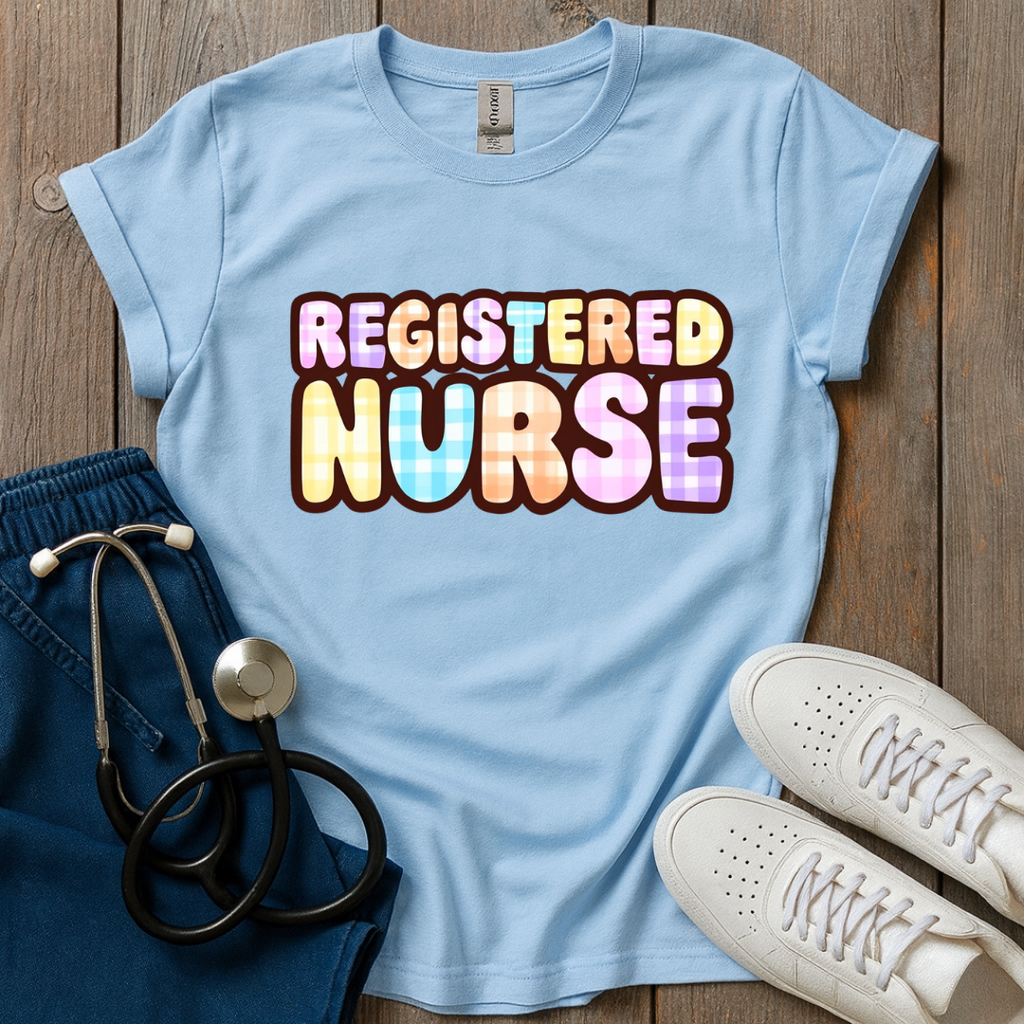 Plaid Nurse T-Shirt
