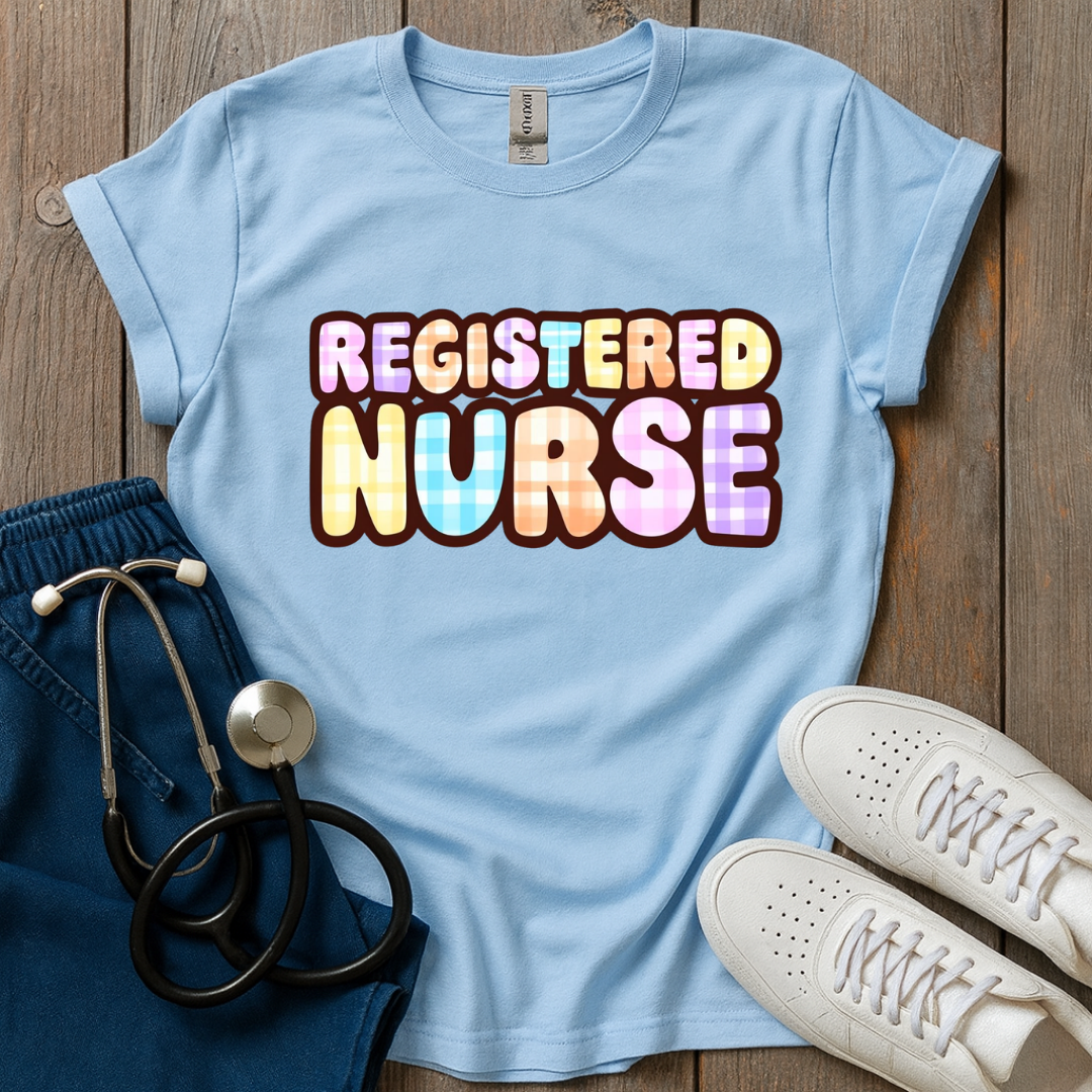 Plaid Nurse T-Shirt