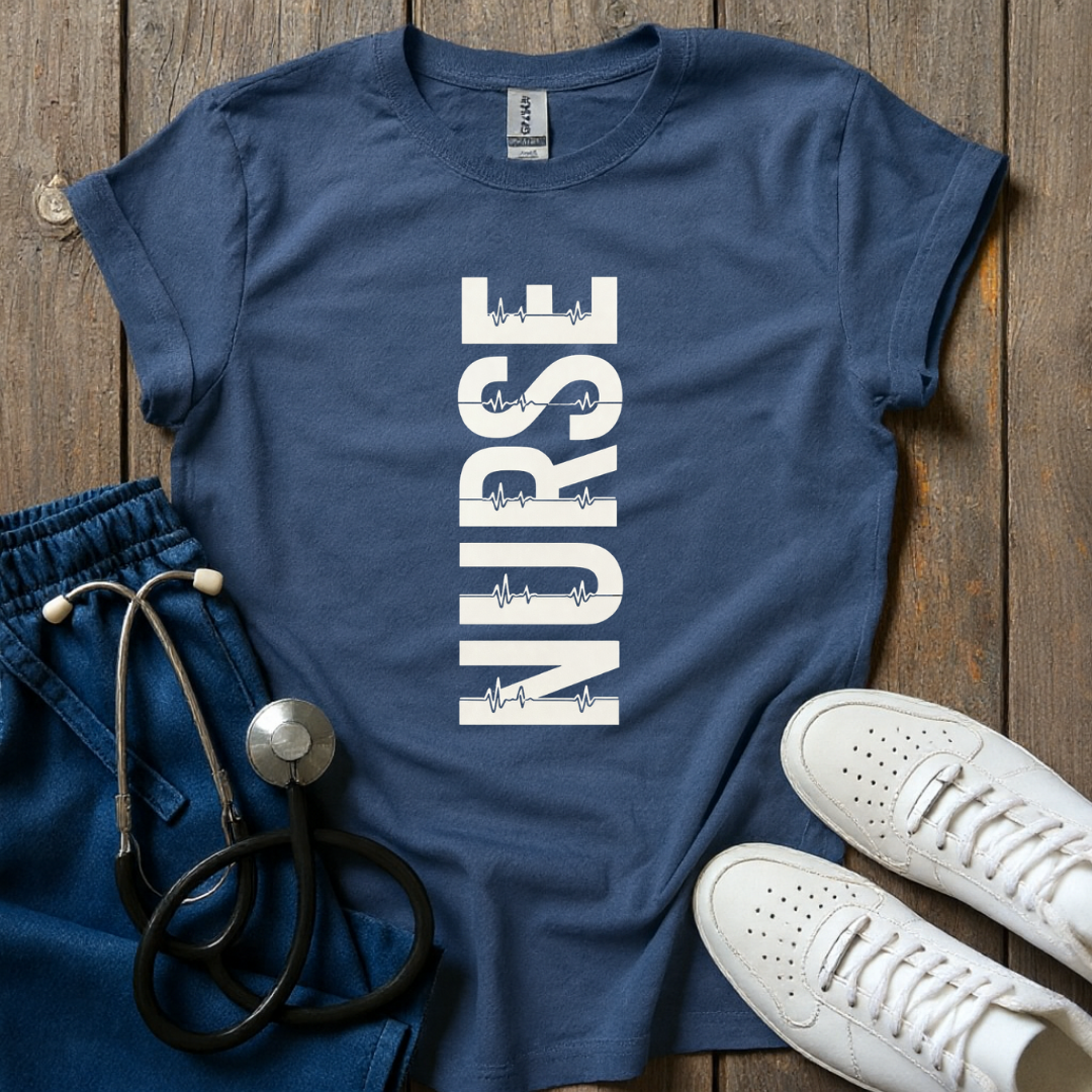Vertical Nurse Heartbeat T-Shirt
