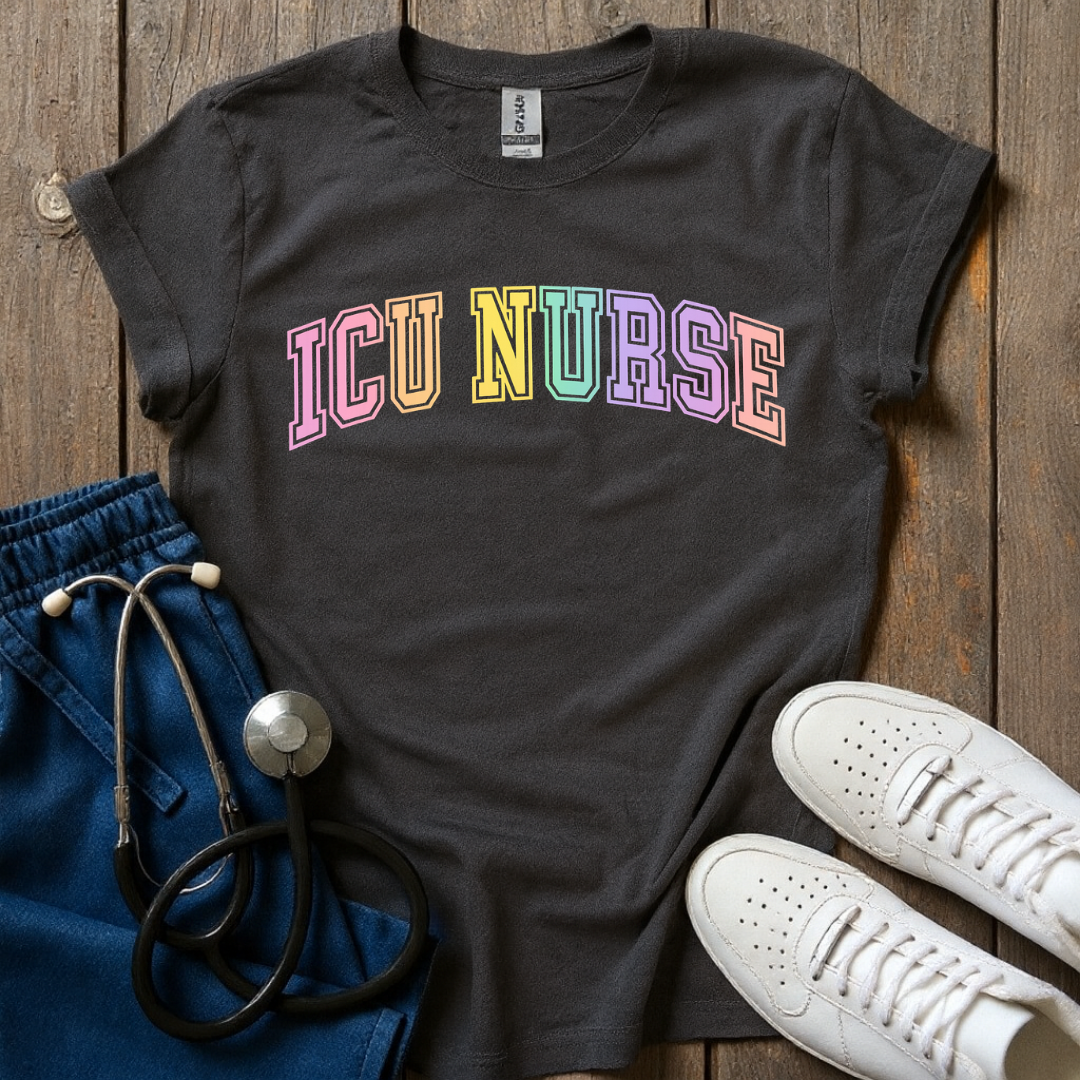 Pastel ICU Nurse T-Shirt