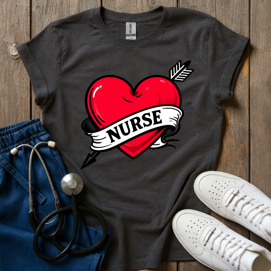 Nurse Arrow Heart T-Shirt