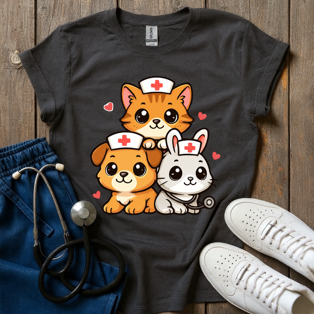 Cute Animal Nurses T-Shirt