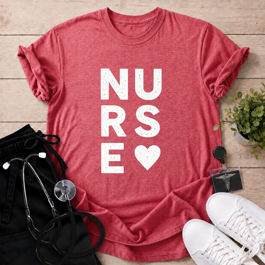 Nurse Heart Stack T-Shirt