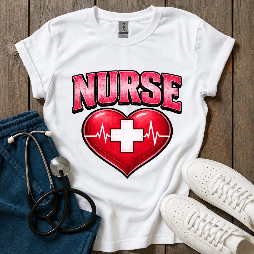 Red Nurse Heart T-Shirt